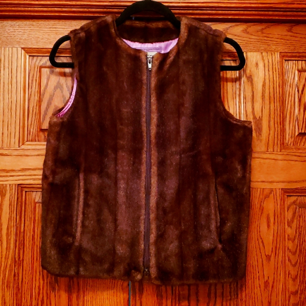 Faux Fur Brown Vest